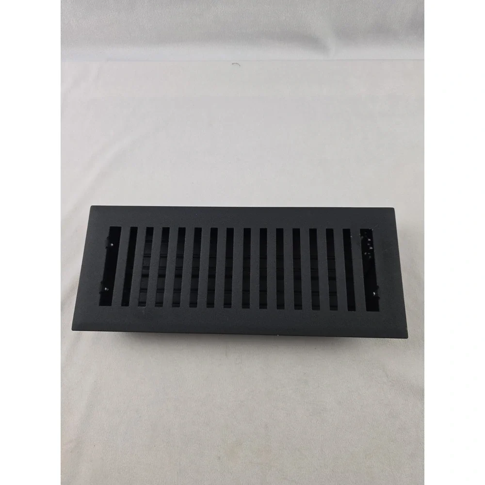Hampton Bay 4 in. x 12 in. Steel Floor Register in Matte Black Finish, NEW